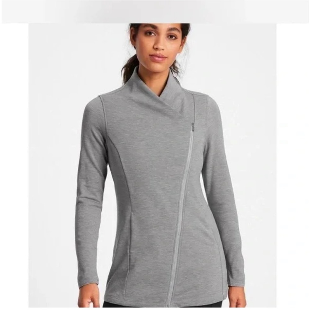 Athleta Gray Zip-Up Jacket